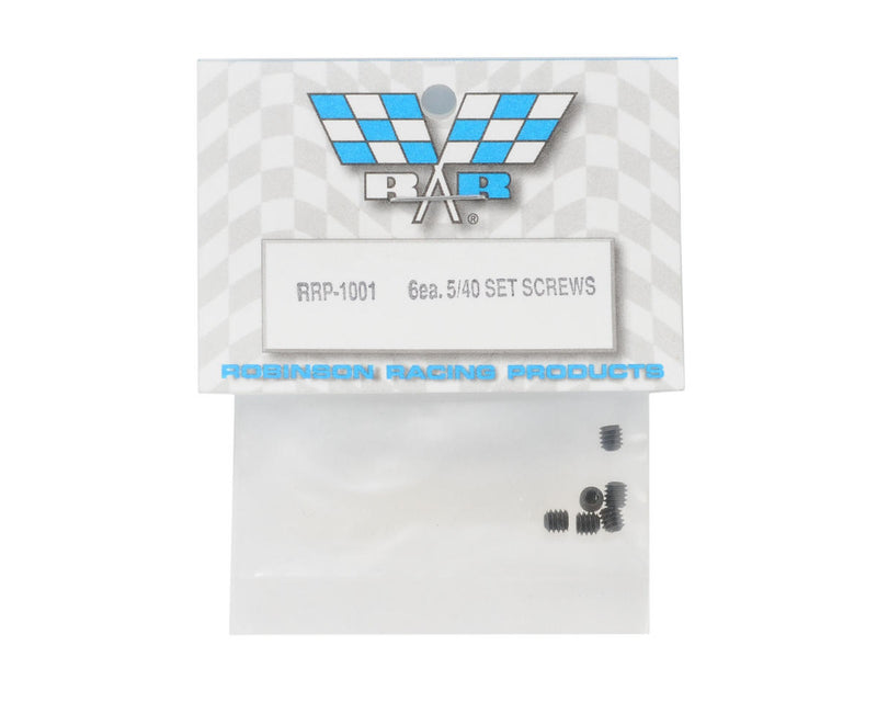 RRP1001 Robinson Racing 5-40 Set Screws (6)