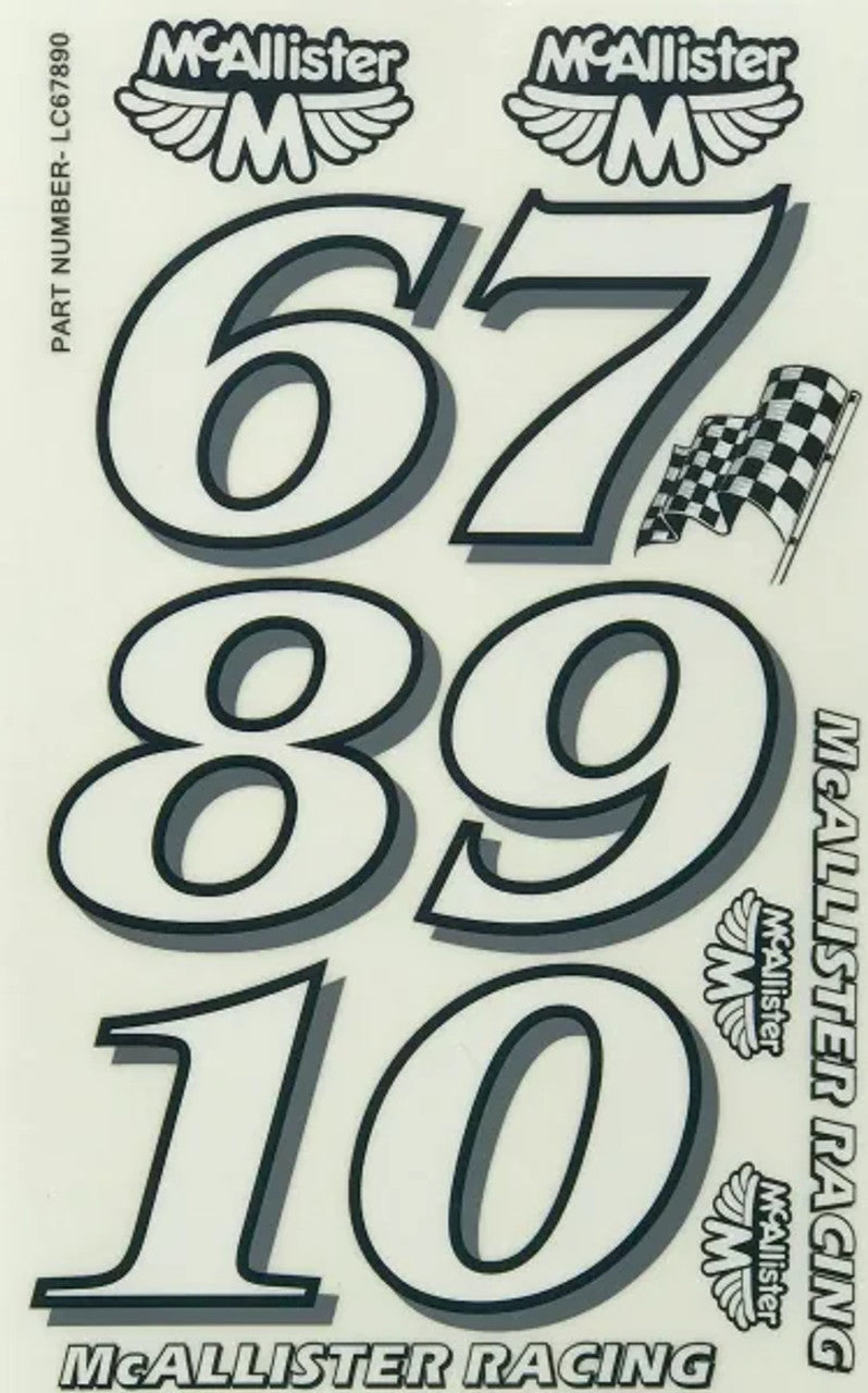 LC67890 Mcallister Large Classic Racing Number 67890