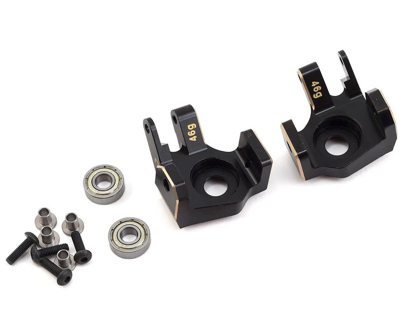 SAMSCX2-4412BK Samix SCX10 II Brass Heavy Duty Steering Knuckles (Black) (2)