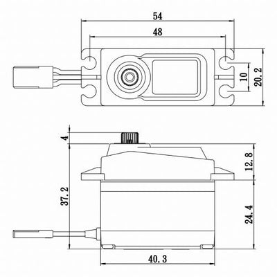 SC-1258TG PLUS Savox Standard Size Coreless Digital Servo with Soft Start, .08/166 @ 6V