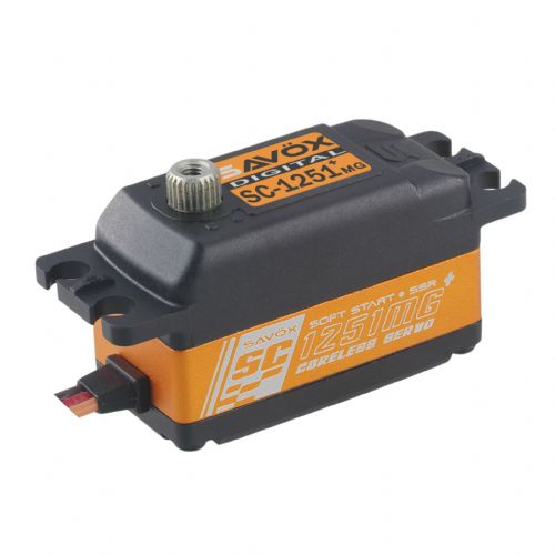 Savox SC-1251MG Plus Low Profile Digital Servo with Soft Start, 0.09sec / 125oz @ 6V