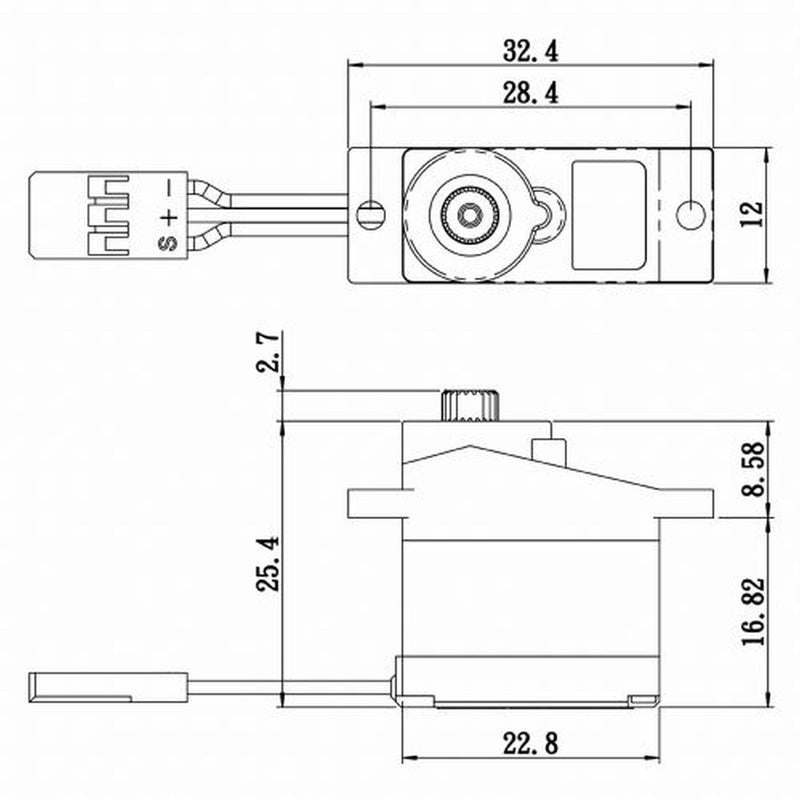 SAVSH0253P Savox SH-0253 Micro Digital Servo with Soft Start, 0.09sec / 30oz @ 6V