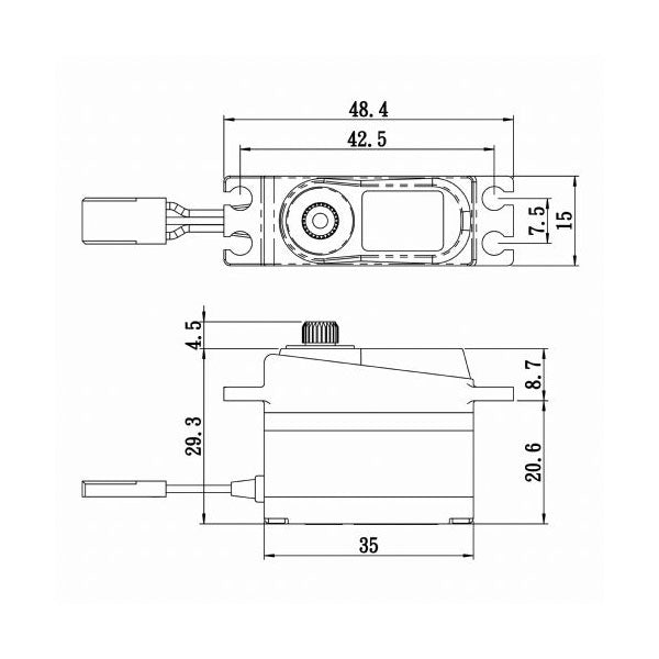 SV1250MGP Savox High Voltage Micro Tail Servo w/Soft Start, 0.095sec / 111.1oz @ 7.4v