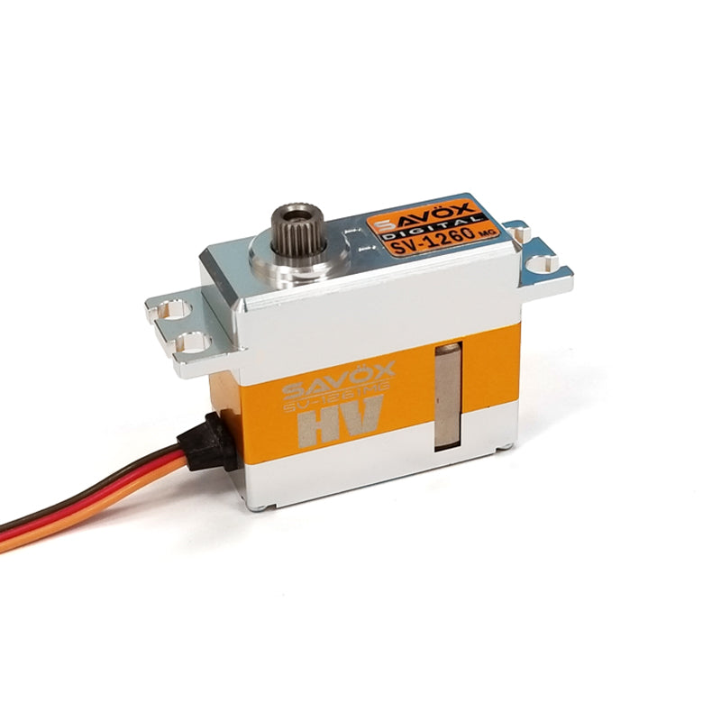 SAVSV1260MG Savox Mini Digital High Voltage Aluminum Case Servo 0.055sec / 167oz @ 7.4V