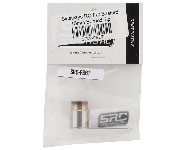 SDW-FBBT Sideways RC Scale Drift 15mm "Fat Bastard" Burned Single Exhaust Tip