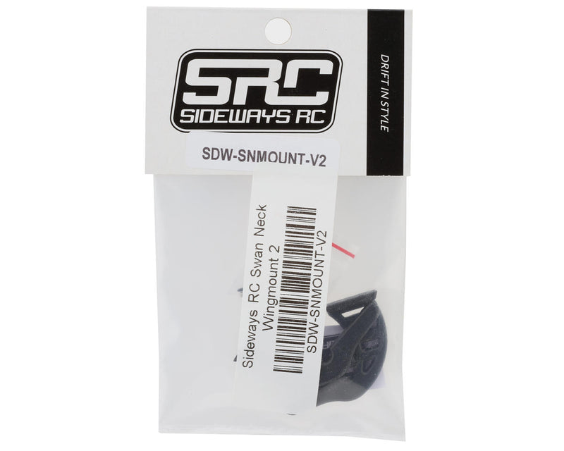 SDW-SNMOUNT-V2 Sideways RC Swan Neck Scale Drift Wing Mounts V2 (Black) (2)