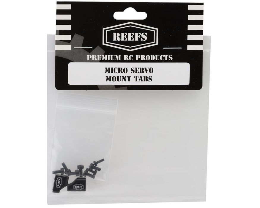 REEFS210 Reefs RC Micro Servo Mounting Tabs (Black) (2)