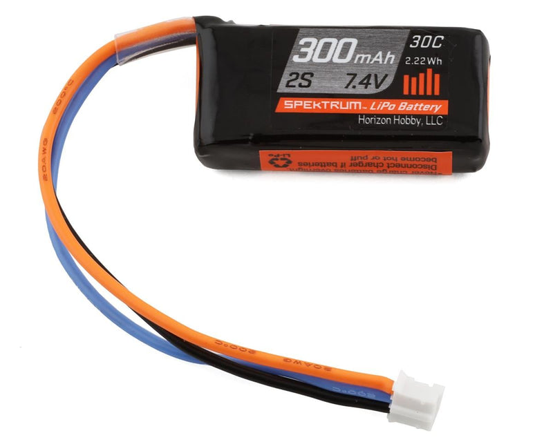 SPMX3002S30 Spektrum 2S 30C LiPo Battery Pack w/PH Connector (7.4V/300mAh)
