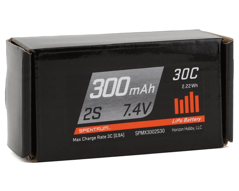 SPMX3002S30 Spektrum 2S 30C LiPo Battery Pack w/PH Connector (7.4V/300mAh)