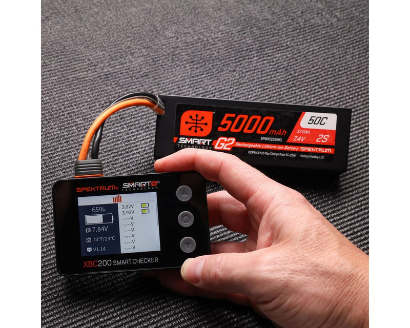 SPMXBC200 Spektrum RC XBC200 Smart Battery Checker & Servo Tester