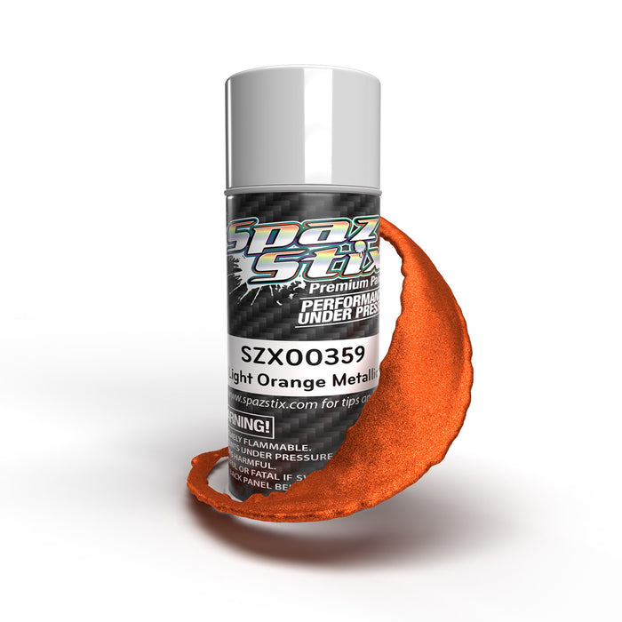 00359 Spaz Stix Light Orange Metallic Aerosol Paint, 3.5oz Can