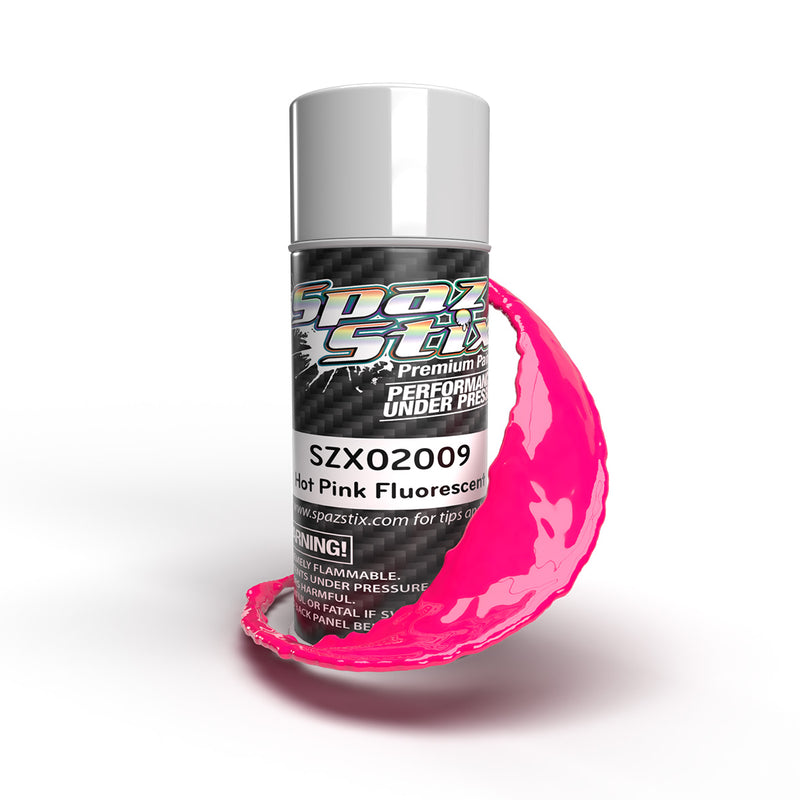 02009 Spaz Stix Hot Pink Fluorescent Aerosol Paint, 3.5oz Can