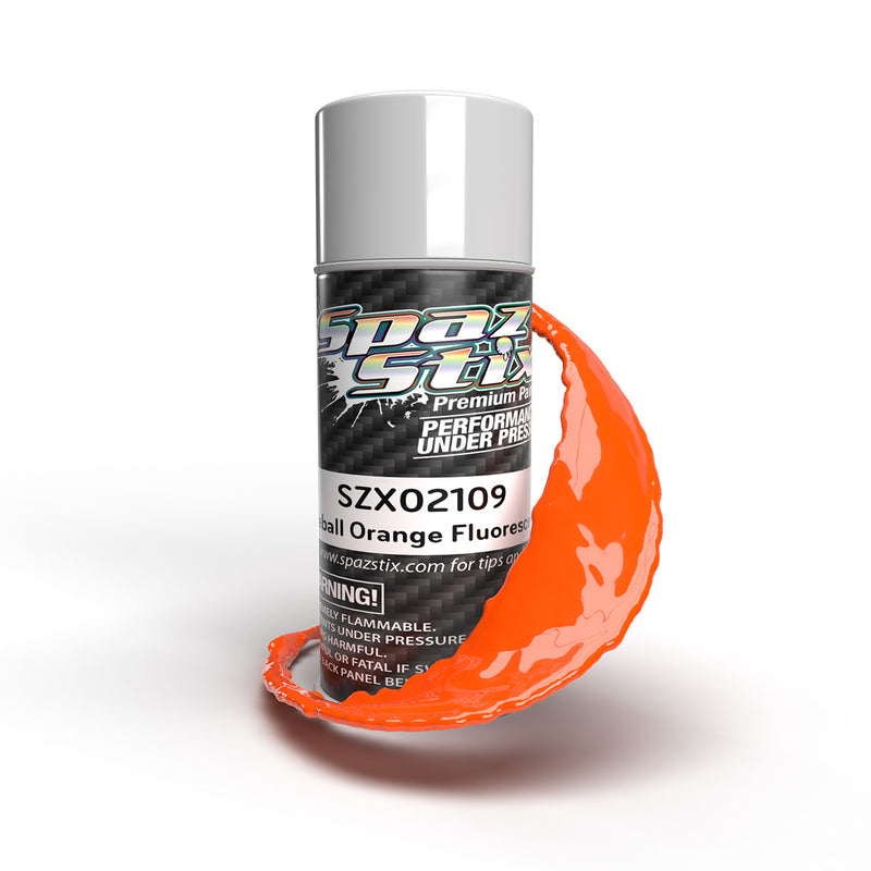 02109 Spaz Stix Fireball Orange Fluorescent Aerosol Paint, 3.5oz Can