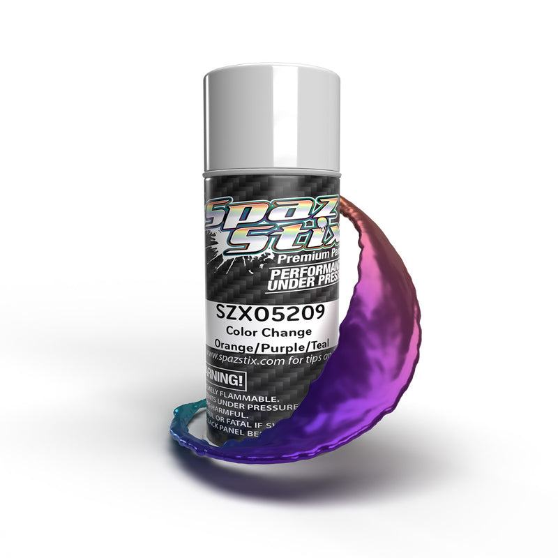 05209 Spaz Stix Color Change Aerosol Paint, Orange/Purple/Teal, 3.5oz Can