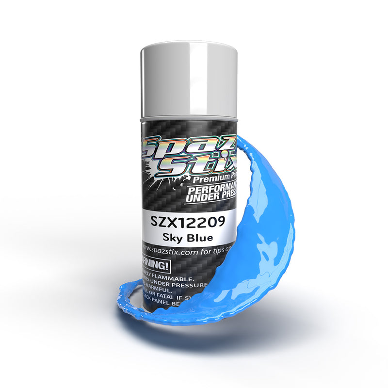 12209 Spaz Stix Solid Sky Blue Aerosol Paint, 3.5oz Can