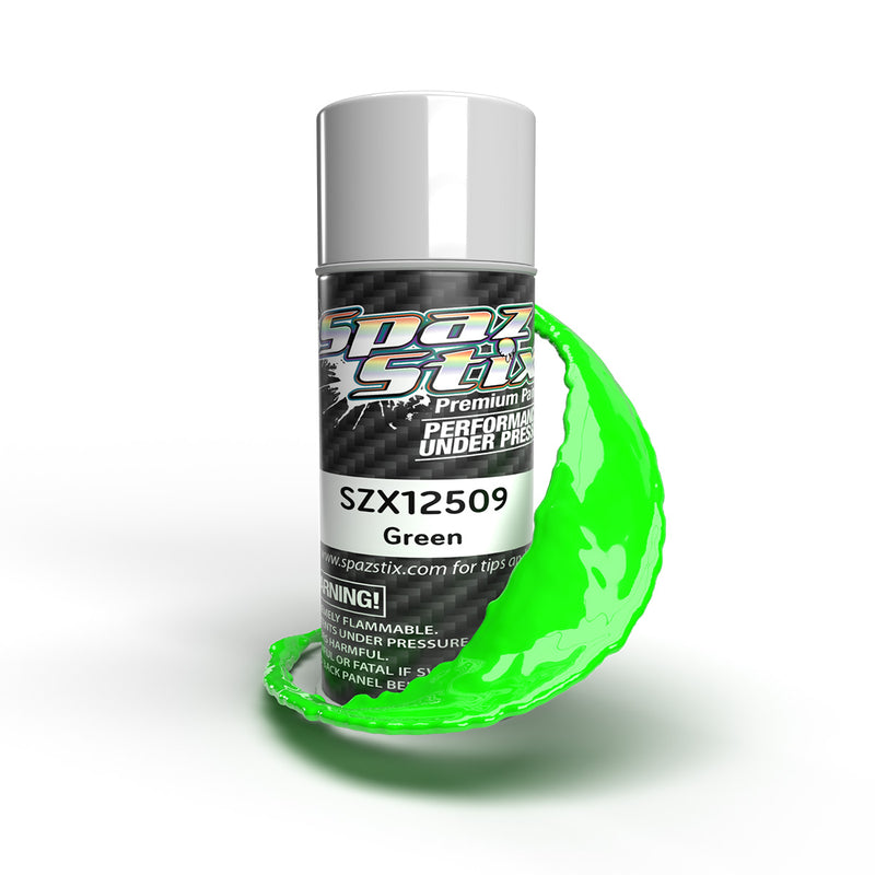 12509 Spaz Stix Solid Green Aerosol Paint, 3.5oz Can