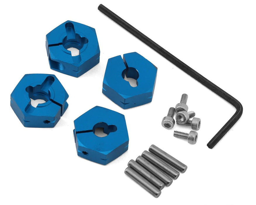 53823 Tamiya 5mm Aluminum Clamping Wheel Hex (Blue) (4)