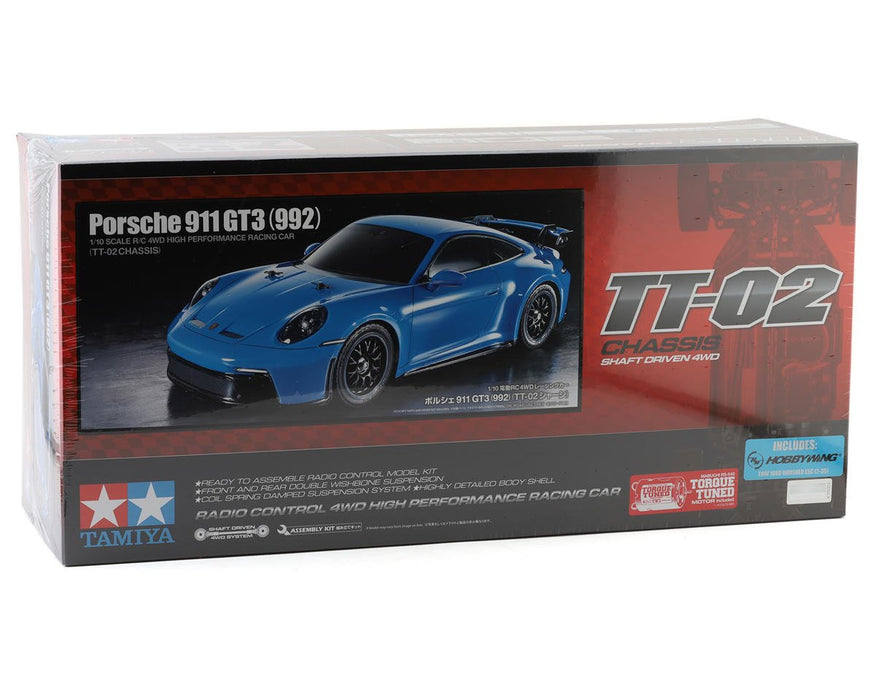 58712 Tamiya TT-02 Porsche 911 GT3 (992) 1/10 4WD Electric Touring Car Kit