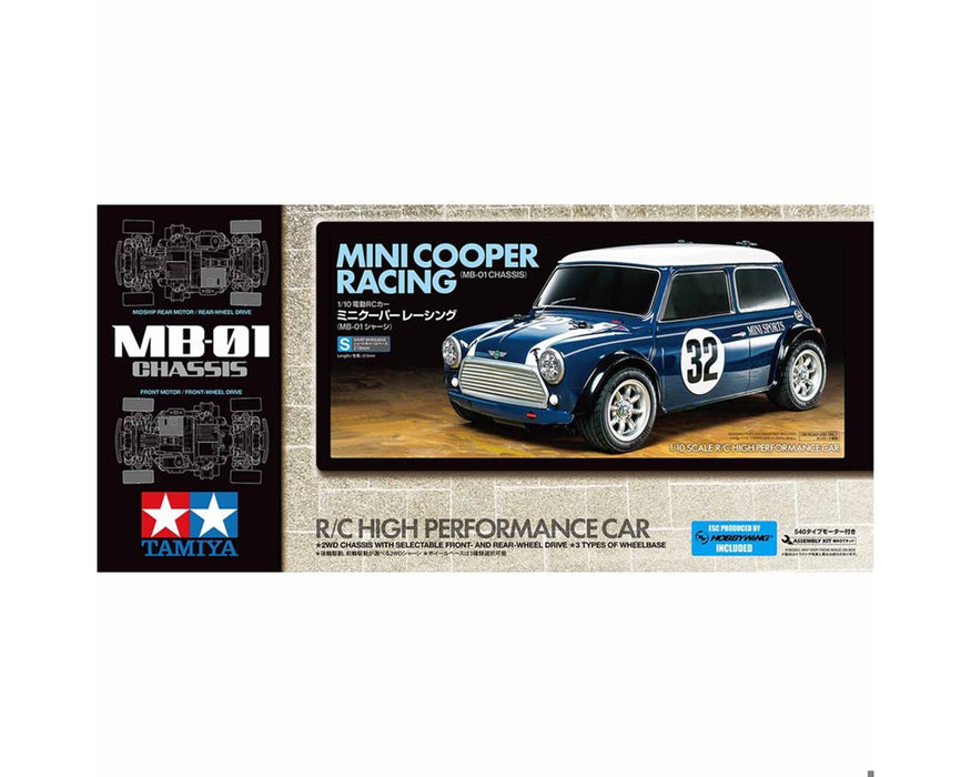 58747 Tamiya Mini Cooper Racing Electric 1/10 FWD/RWD On-Road Kit (MB-01)
