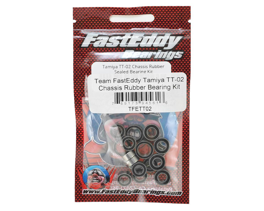 TFE411 FastEddy Tamiya TT-02 Chassis Rubber Bearing Kit