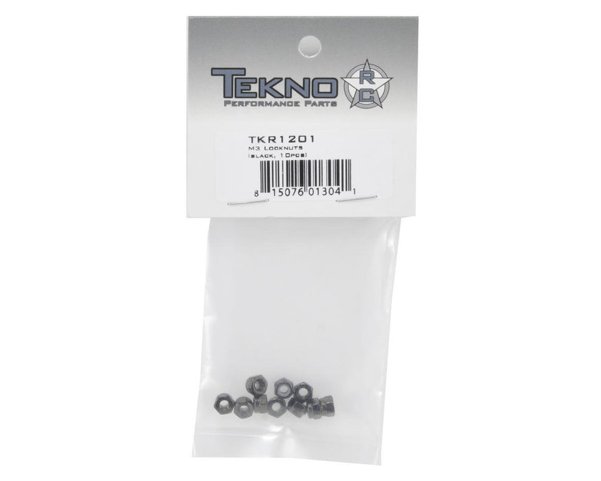 TKR1201 - Tekno – M3 Locknuts (black, 10pcs)