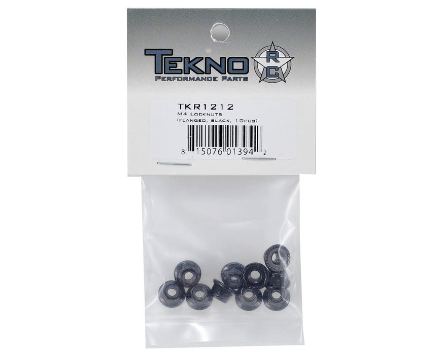 TKR1212 – M4 Locknuts (flanged, black, serrated, 10pcs)