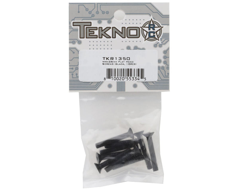 TKR1350 Tekno RC 4x25mm Flat Head Screws (10)
