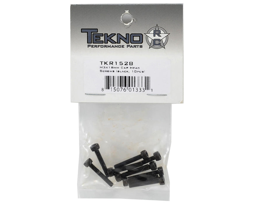 TKR1528 – M3x18mm Cap Head Screws (black, 10pcs)