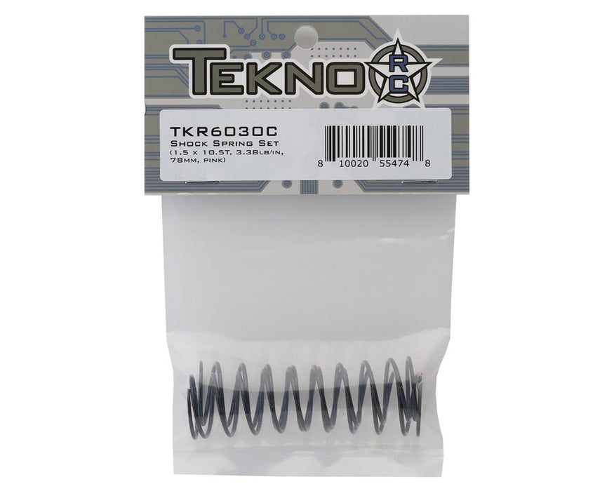 TKR6030C Tekno RC 78mm Rear Shock Spring Set (2) (Pink)