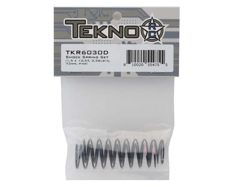 TKR6030D Tekno RC 73mm Rear Shock Spring Set (2) (Pink)