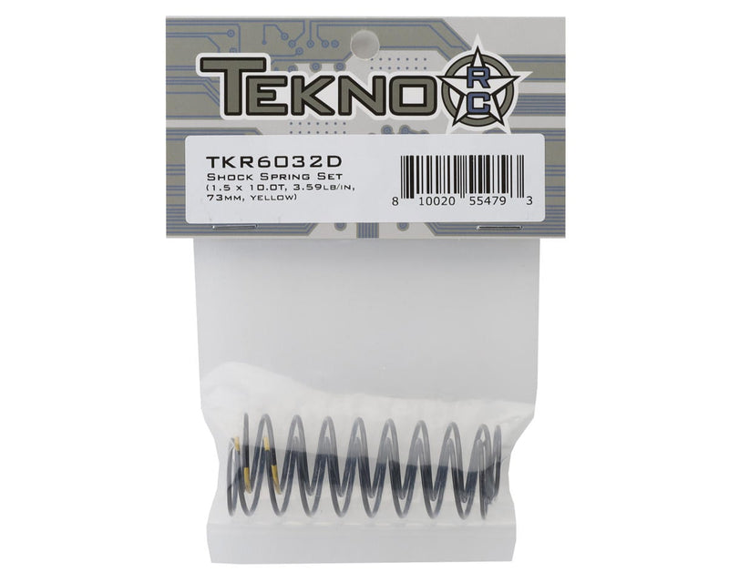 TKR6032D Tekno RC 73mm Rear Shock Spring Set (2) (Yellow)