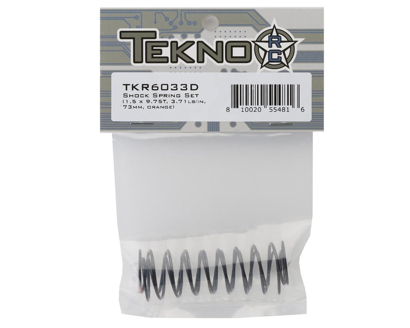TKR6033D Tekno RC 73mm Rear Shock Spring Set (2) (Orange)