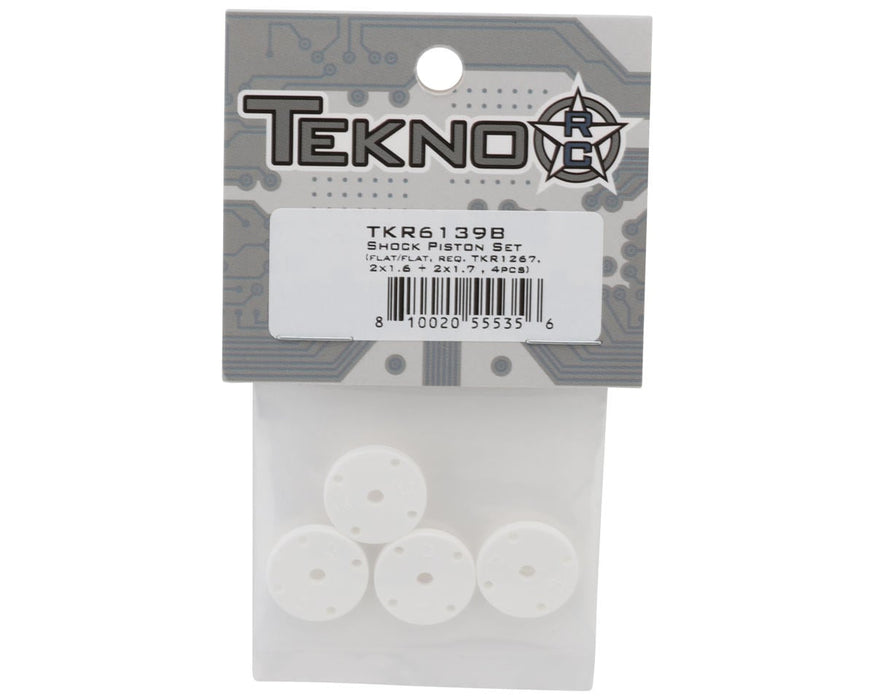 TKR6139B Tekno RC 16mm Flat/Flat Shock Pistons (4) (2x1.6/2x1.7)