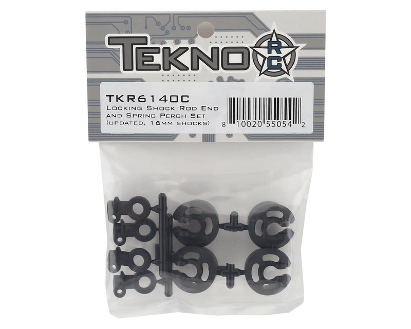 TKR6140C Tekno RC Large Radius Locking Shock Rod End & Spring Perch Set