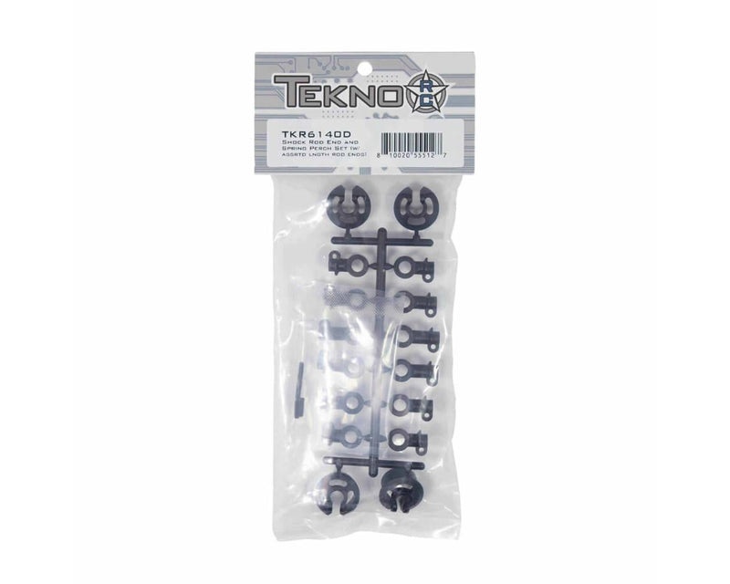 TKR6140D Tekno RC Locking Shock Ends & Spring Perch Set