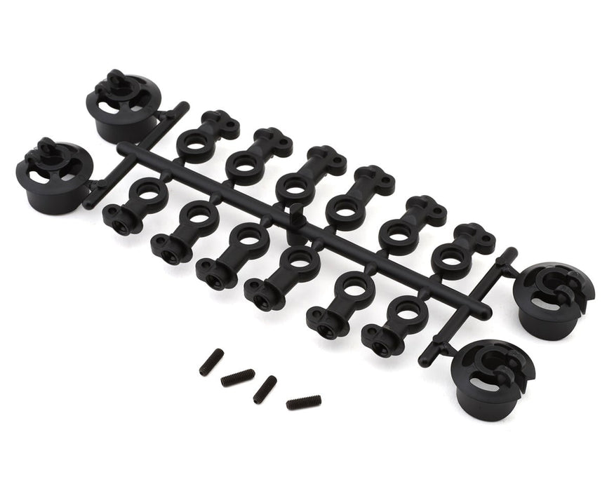 TKR6140D Tekno RC Locking Shock Ends & Spring Perch Set