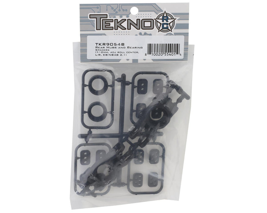 TKR9054B Tekno RC NB48/EB48 2.1 Rear Hubs & Bearing Spacers (2) (+/- 2mm)