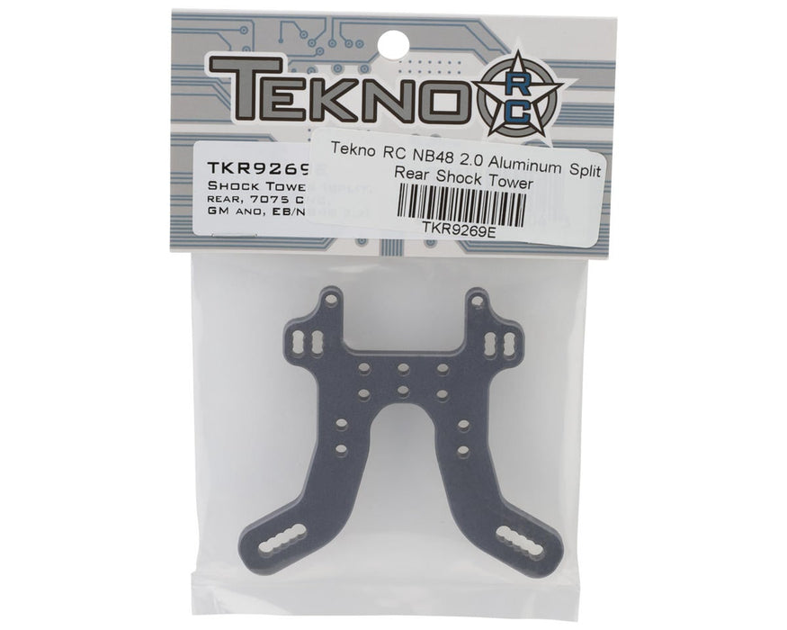 TKR9269E Tekno RC NB48 2.0 Aluminum Split Rear Shock Tower (Gunmetal)