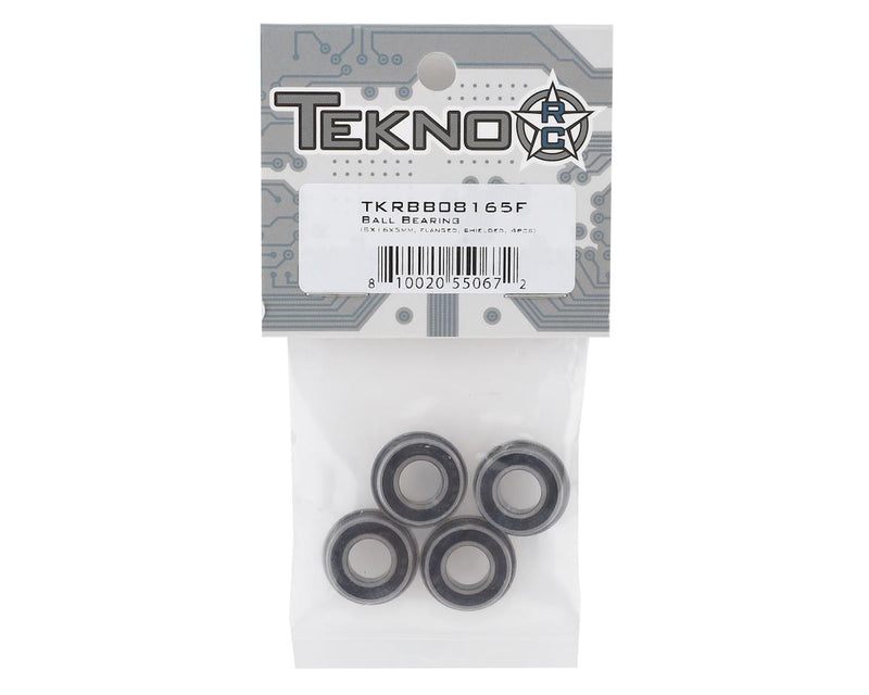 TKRBB08165F – Ball Bearing (8X16x5mm, flanged, shielded, 4pcs)