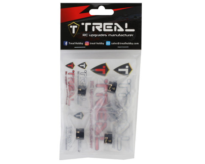 X003R0X59J Treal Hobby Capra/SCX10 III 12mm Brass Extended Wheel Hex Adapters (4) (+10mm)
