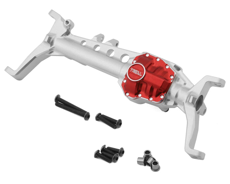 TLHTSCX10_III-04 Treal Hobby Axial SCX10 III CNC Aluminum Front Portal Axle Housing (Silver)