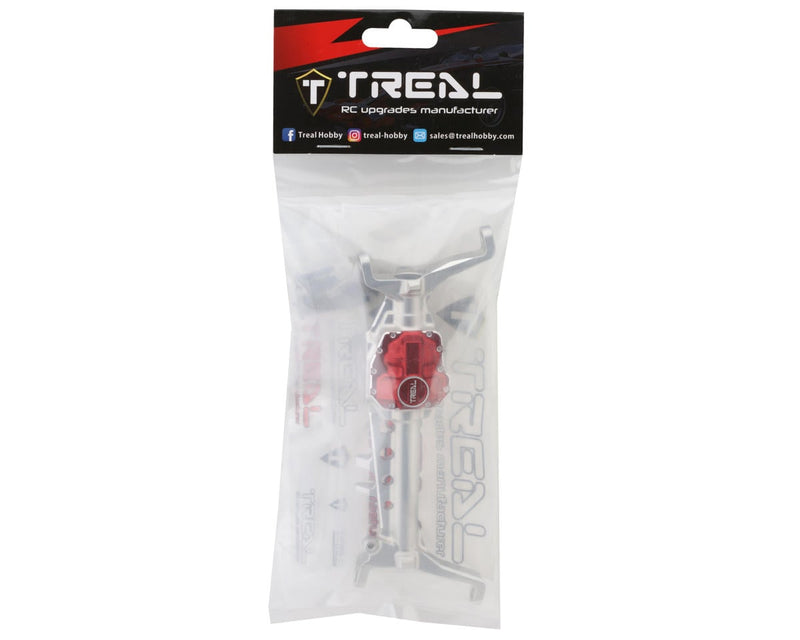 TLHTSCX10_III-04 Treal Hobby Axial SCX10 III CNC Aluminum Front Portal Axle Housing (Silver)