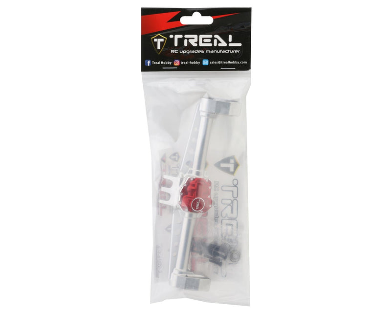 TLHTSCX10_III-06 Treal Hobby Axial SCX10 III CNC Aluminum Rear Portal Axle Housing (Silver)