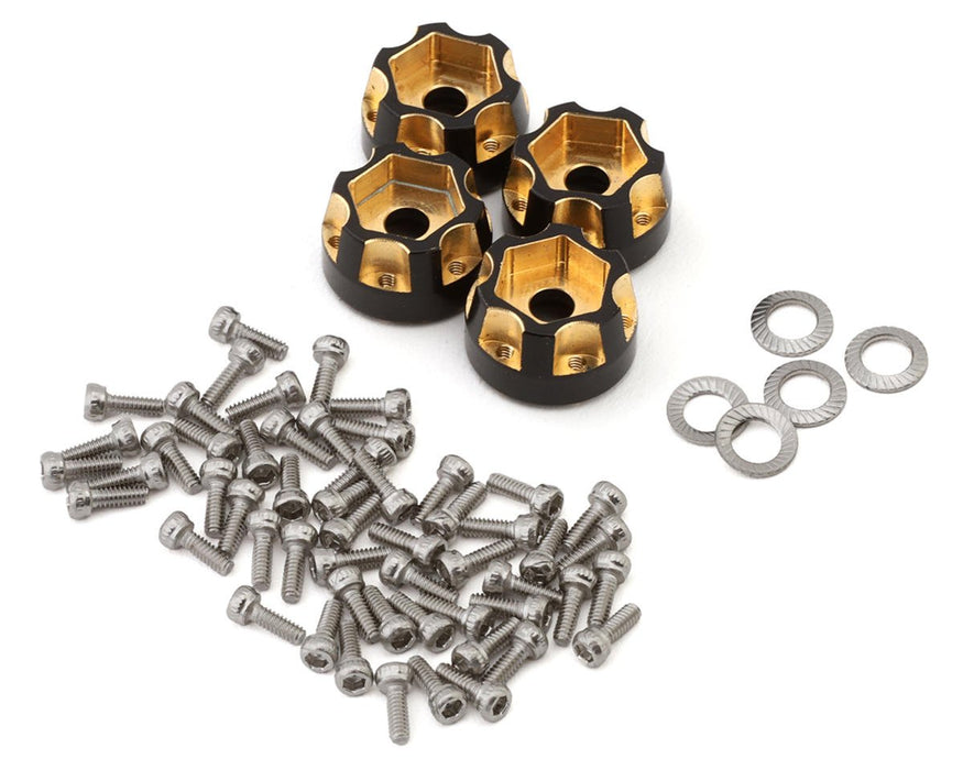 X003WX6O67 Treal Hobby Type C 1.0" 4-Slot Brass Beadlock Wheels (Bronze) (4) (50g)