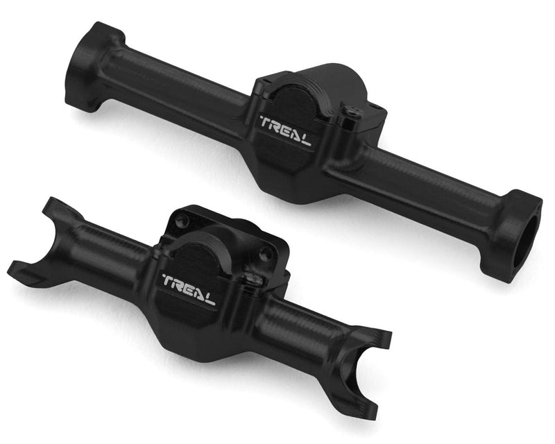 X004ZVFNL7 Treal Hobby Axial SCX30 7075 Aluminum Front & Rear Axle Housings Set (Black)