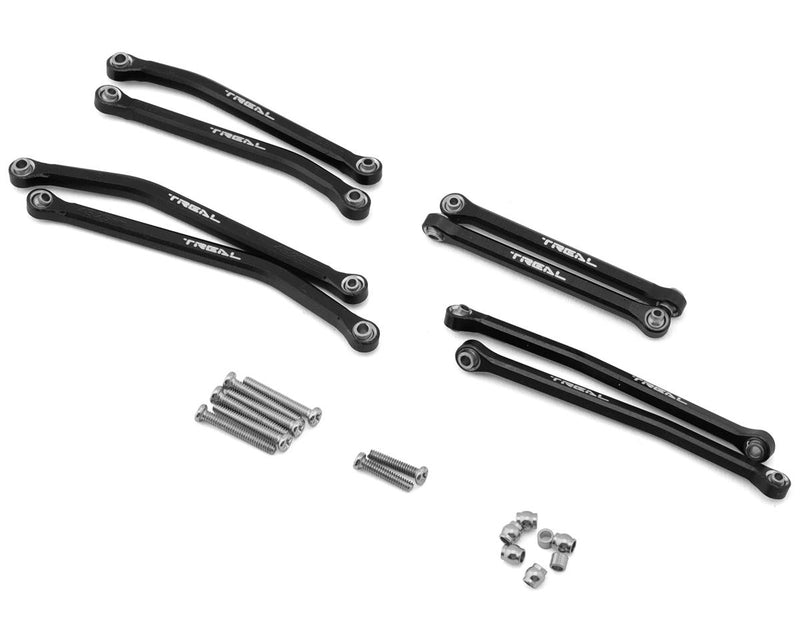 X005014J25 Treal Hobby Axial SCX30 Aluminum High Clearance Suspension Links Set (Black)