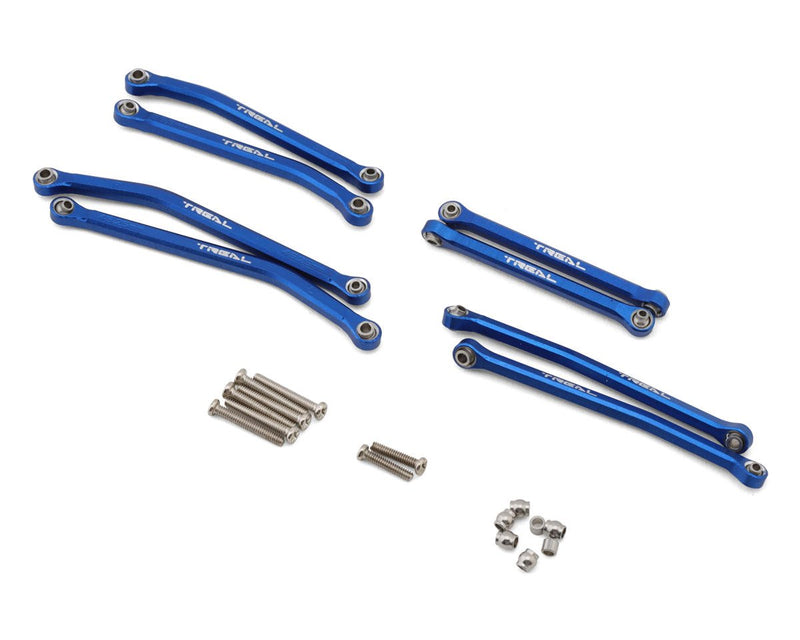 TLHTSCX30-20 Treal Hobby Axial SCX30 Aluminum High Clearance Suspension Links Set (Blue)