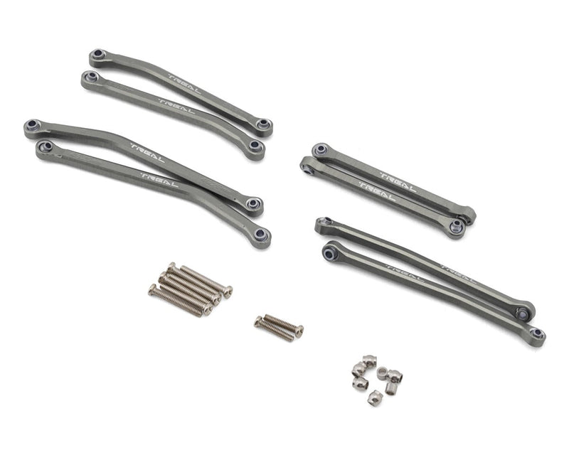 TLHTSCX30-22 Treal Hobby Axial SCX30 Aluminum High Clearance Suspension Links Set (Grey)