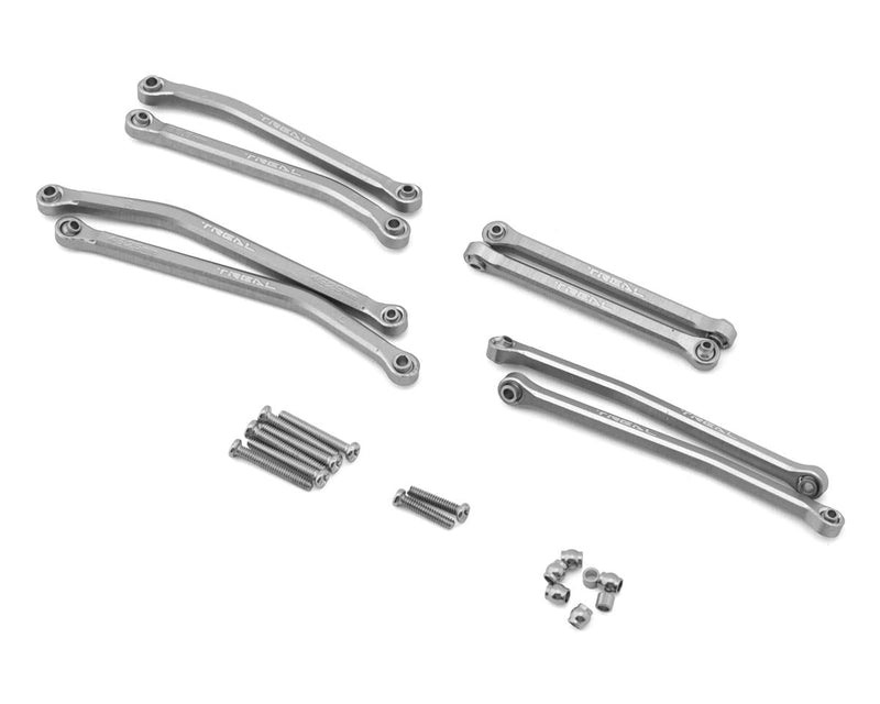 TLHTSCX30-23 Treal Hobby Axial SCX30 Aluminum High Clearance Suspension Links Set (Silver)