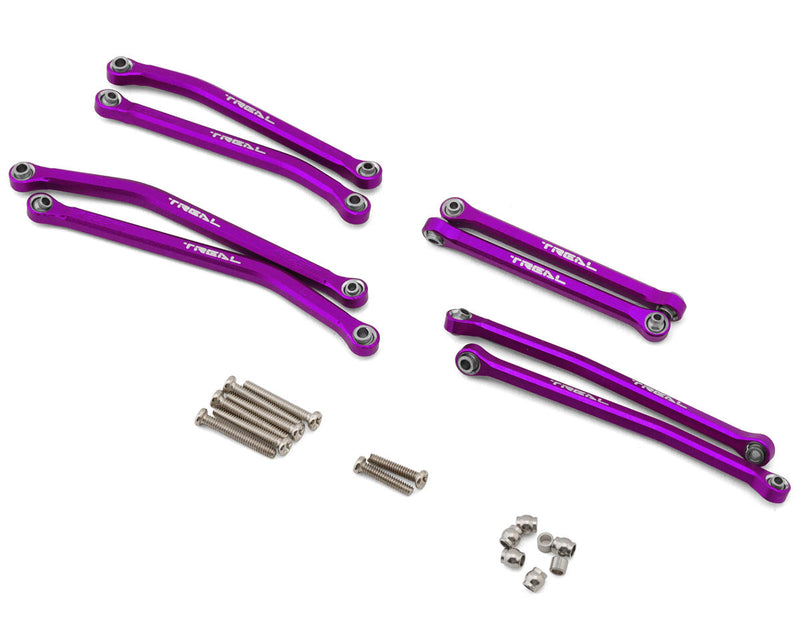 X00556TC7R Treal Hobby Axial SCX30 Aluminum High Clearance Suspension Links Set (Purple)